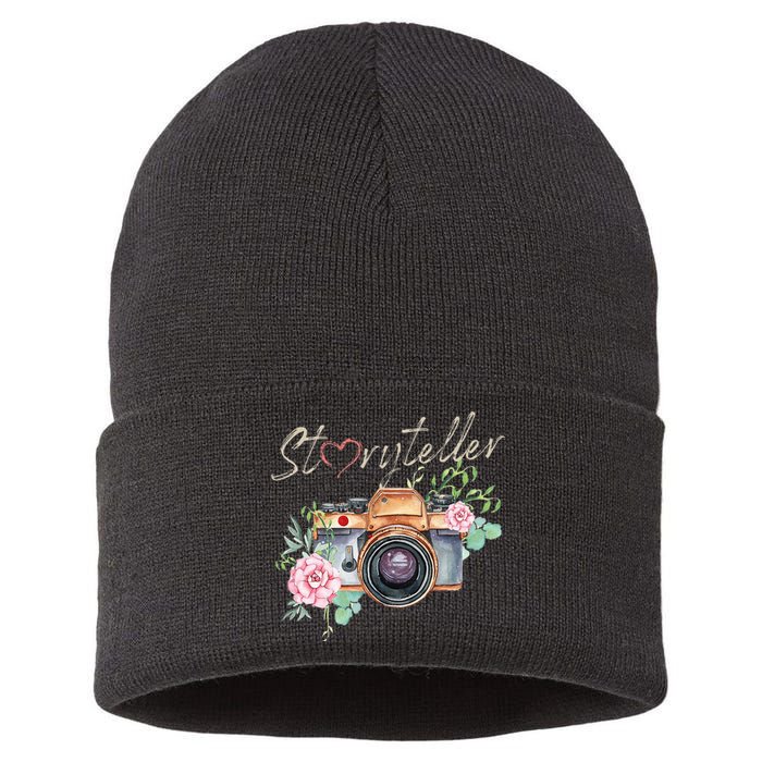 Storyteller Camera Photography Photographer Cameraman Ideas Sustainable Knit Beanie