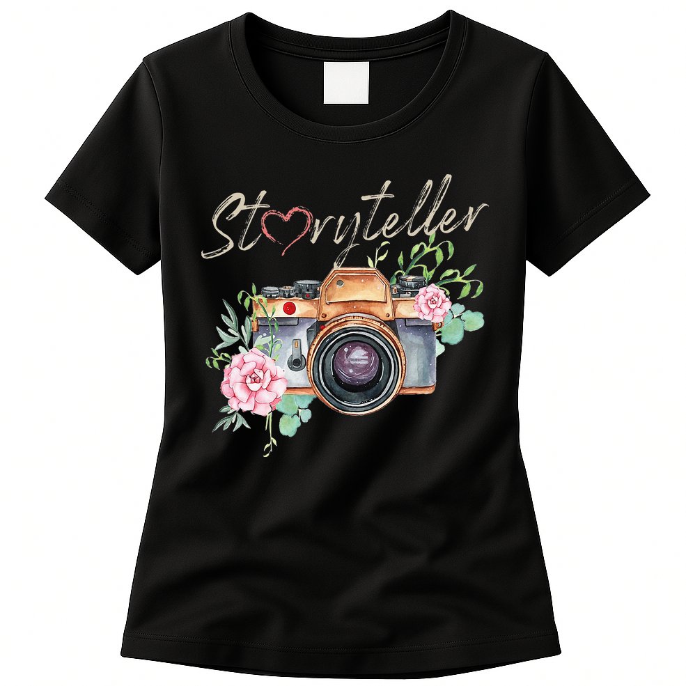 Storyteller Camera Photography Photographer Cameraman Ideas Womens T-Shirt