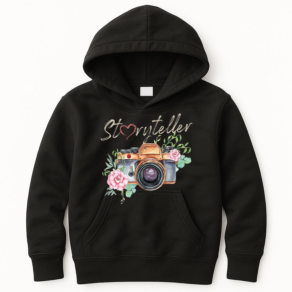 Storyteller Camera Photography Photographer Cameraman Ideas Kids Hoodie