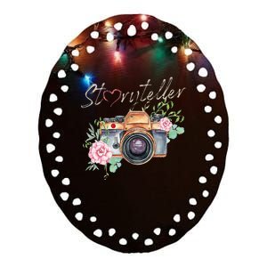 Storyteller Camera Photography Photographer Cameraman Ideas Ceramic Oval Ornament