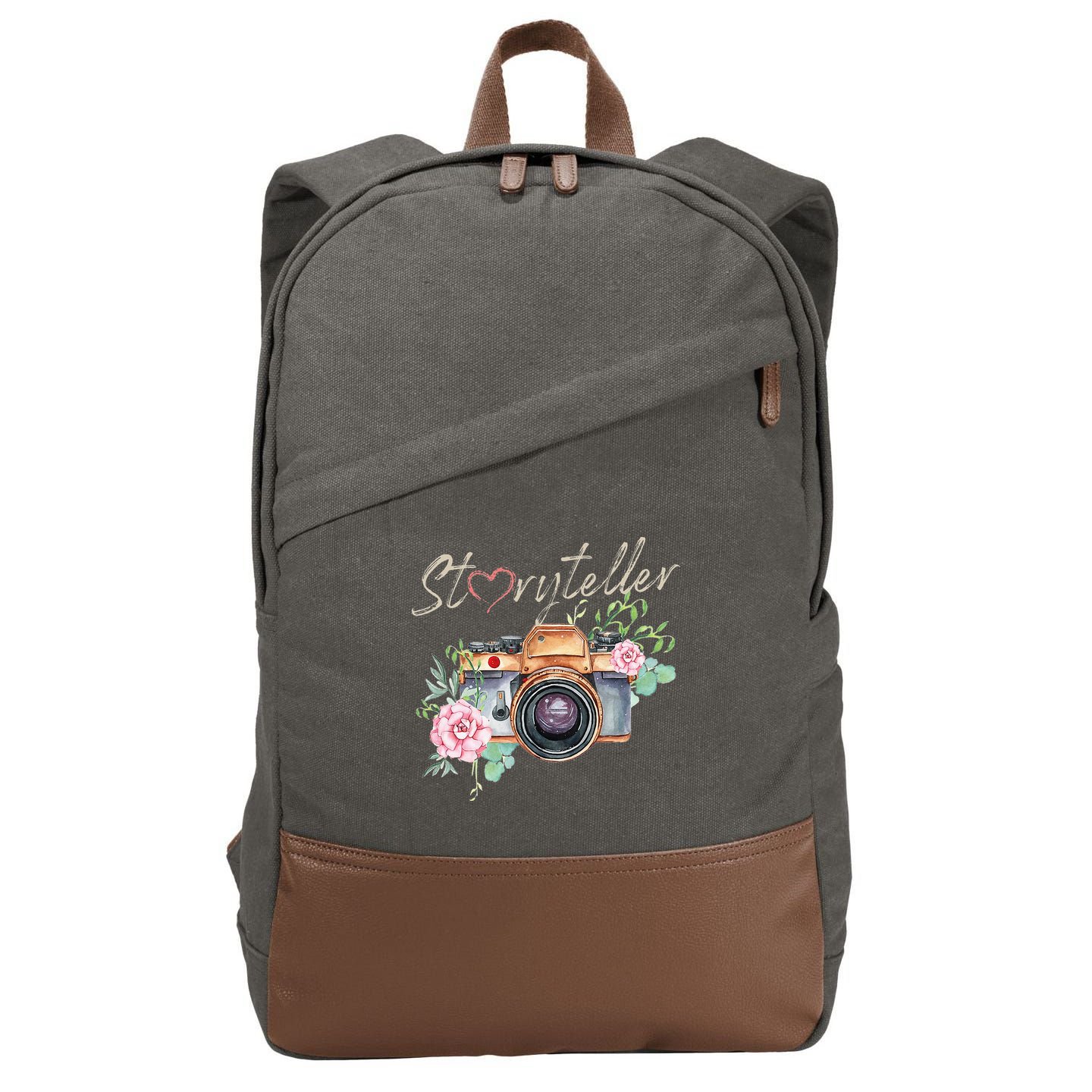 Storyteller Camera Photography Photographer Cameraman Ideas Cotton Canvas Backpack