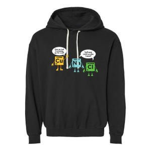 Science Chemistry Periodic Table Funny Scientist Nerd Geeks Garment-Dyed Fleece Hoodie