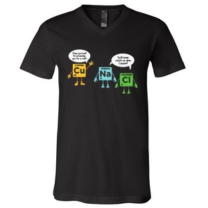 Science Chemistry Periodic Table Funny Scientist Nerd Geeks V-Neck T-Shirt