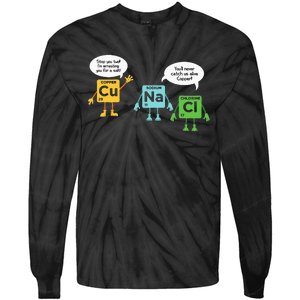 Science Chemistry Periodic Table Funny Scientist Nerd Geeks Tie-Dye Long Sleeve Shirt