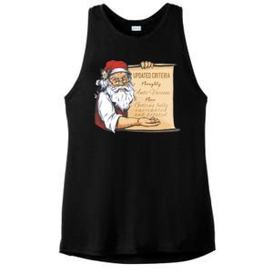 Santa Claus Pro Vaccine Christmas List Ladies PosiCharge Tri-Blend Wicking Tank