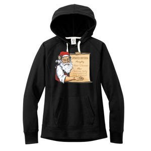 Santa Claus Pro Vaccine Christmas List Women's Fleece Hoodie