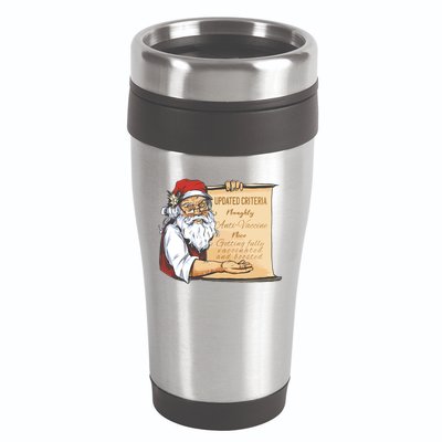 Santa Claus Pro Vaccine Christmas List 16oz Travel Tumbler