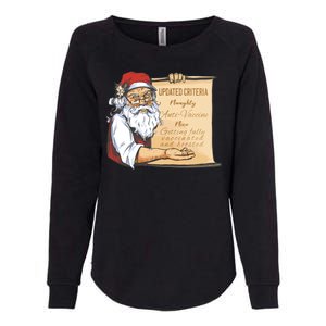 Santa Claus Pro Vaccine Christmas List Womens California Wash Sweatshirt