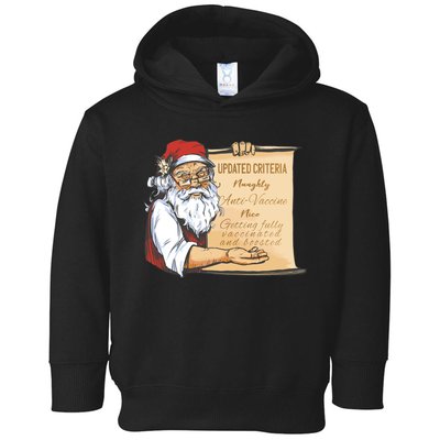 Santa Claus Pro Vaccine Christmas List Toddler Hoodie