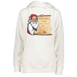 Santa Claus Pro Vaccine Christmas List Womens Funnel Neck Pullover Hood