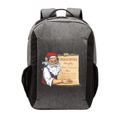 Santa Claus Pro Vaccine Christmas List Vector Backpack