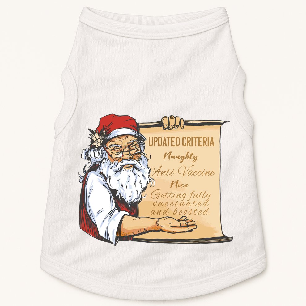 Santa Claus Pro Vaccine Christmas List Doggie Tank