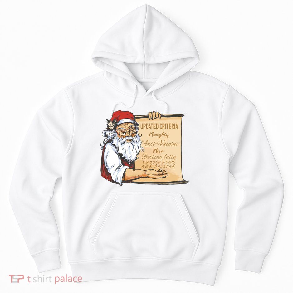 Santa Claus Pro Vaccine Christmas List Hoodie