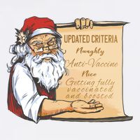 Santa Claus Pro Vaccine Christmas List Tall T-Shirt