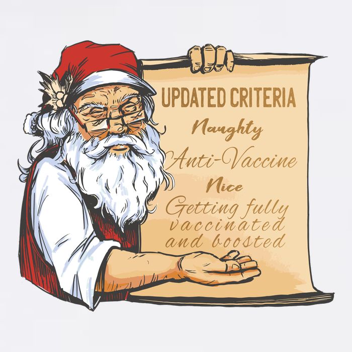 Santa Claus Pro Vaccine Christmas List Tall T-Shirt