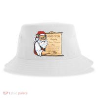 Santa Claus Pro Vaccine Christmas List Sustainable Bucket Hat