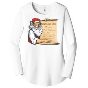 Santa Claus Pro Vaccine Christmas List Women's Perfect Tri Tunic Long Sleeve Shirt