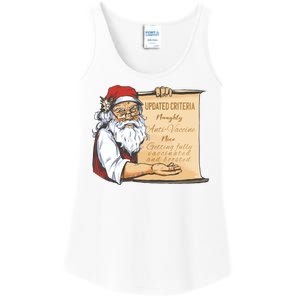 Santa Claus Pro Vaccine Christmas List Ladies Essential Tank