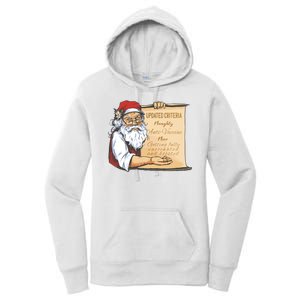 Santa Claus Pro Vaccine Christmas List Women's Pullover Hoodie