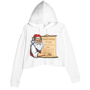 Santa Claus Pro Vaccine Christmas List Crop Fleece Hoodie