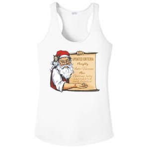 Santa Claus Pro Vaccine Christmas List Ladies PosiCharge Competitor Racerback Tank