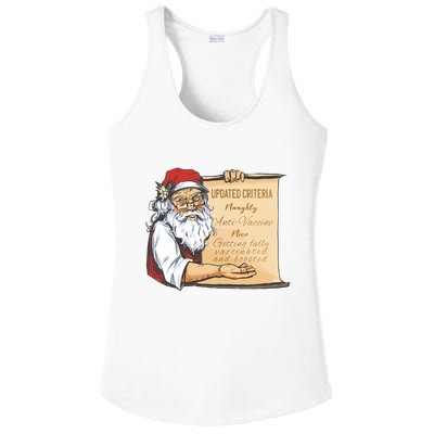 Santa Claus Pro Vaccine Christmas List Ladies PosiCharge Competitor Racerback Tank