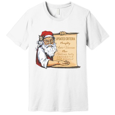 Santa Claus Pro Vaccine Christmas List Premium T-Shirt