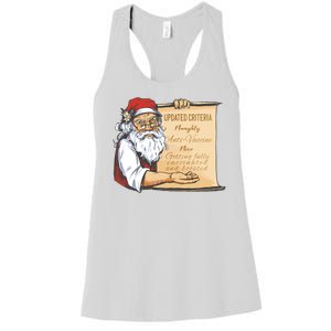 Santa Claus Pro Vaccine Christmas List Women's Racerback Tank