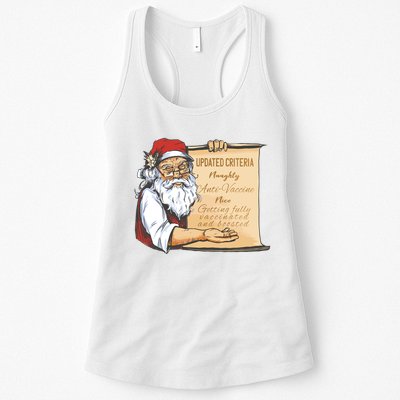 Santa Claus Pro Vaccine Christmas List Womens Tank Top