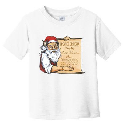 Santa Claus Pro Vaccine Christmas List Toddler T-Shirt