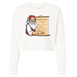 Santa Claus Pro Vaccine Christmas List Cropped Pullover Crew