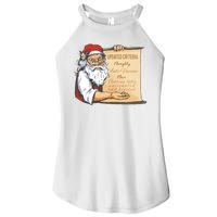 Santa Claus Pro Vaccine Christmas List Women's Perfect Tri Rocker Tank