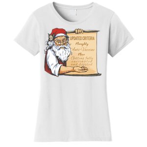 Santa Claus Pro Vaccine Christmas List Women's T-Shirt