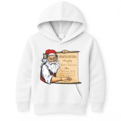 Santa Claus Pro Vaccine Christmas List Kids Hoodie