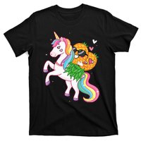 Swingers Couple Pineapple Swinging On A Unicorn Swinger T-Shirt