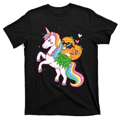 Swingers Couple Pineapple Swinging On A Unicorn Swinger T-Shirt