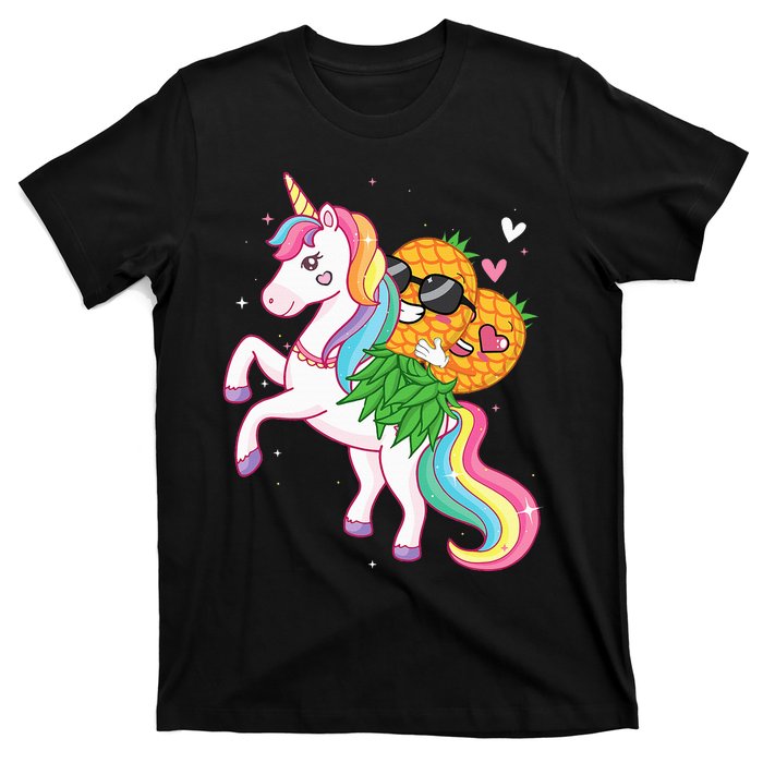 Swingers Couple Pineapple Swinging On A Unicorn Swinger T-Shirt