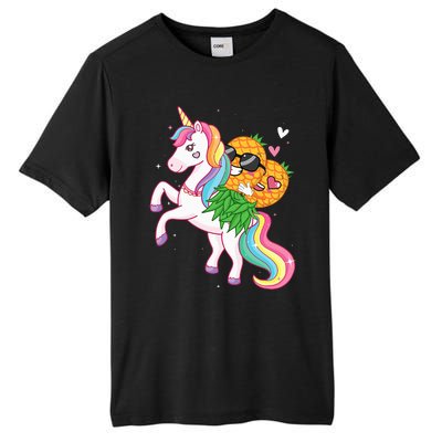 Swingers Couple Pineapple Swinging On A Unicorn Swinger Tall Fusion ChromaSoft Performance T-Shirt