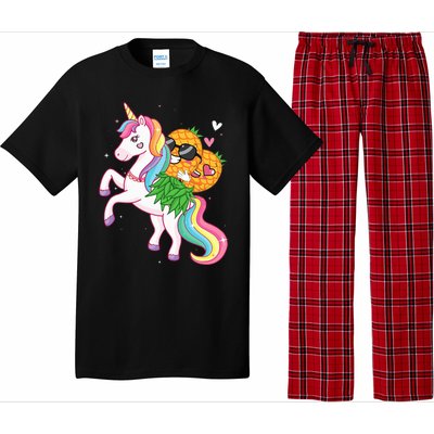 Swingers Couple Pineapple Swinging On A Unicorn Swinger Pajama Set