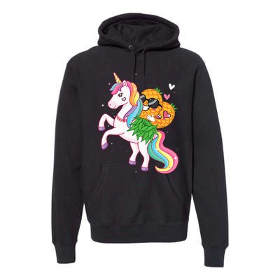 Swingers Couple Pineapple Swinging On A Unicorn Swinger Premium Hoodie