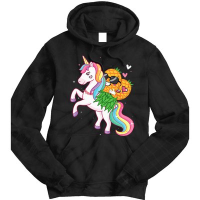 Swingers Couple Pineapple Swinging On A Unicorn Swinger Tie Dye Hoodie