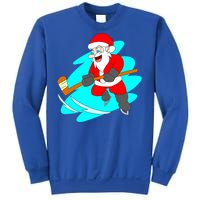 Santa Claus Playing Ice Hockey Player Christmas Celebration Gift Sweatshirt