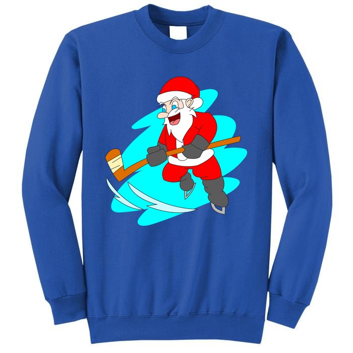 Santa Claus Playing Ice Hockey Player Christmas Celebration Gift Sweatshirt