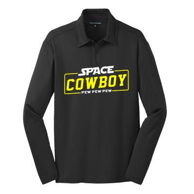 Space Cowboy Pew Pew Pew Silk Touch Performance Long Sleeve Polo