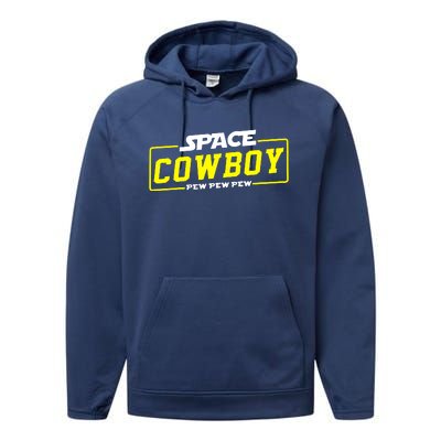 Space Cowboy Pew Pew Pew Performance Fleece Hoodie