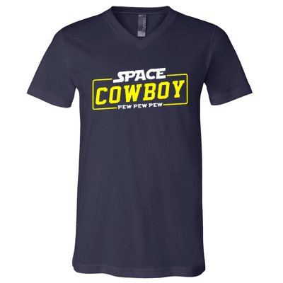 Space Cowboy Pew Pew Pew V-Neck T-Shirt