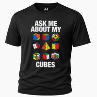 Speed Cubing Puzzle Cuber Cube Ask Me About My Cubes Cooling Performance Crew T-Shirt