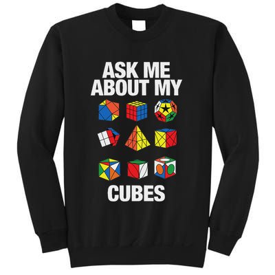 Speed Cubing Puzzle Cuber Cube Ask Me About My Cubes Sweatshirt