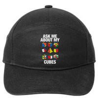 Speed Cubing Puzzle Cuber Cube Ask Me About My Cubes 7-Panel Snapback Hat