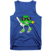 Shamrock Clover Playing Softball St Patrick's Day Gift Tank Top